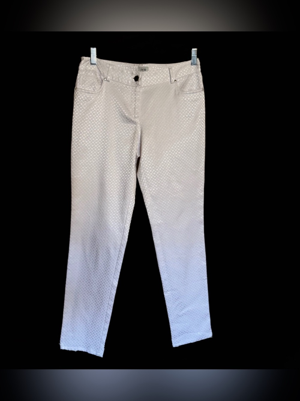 Vintage Cache White Waffle Dress Pants Women's Size 6 Summer Spring